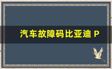 汽车故障码比亚迪 P0238,汽车故障码比亚迪 P0237